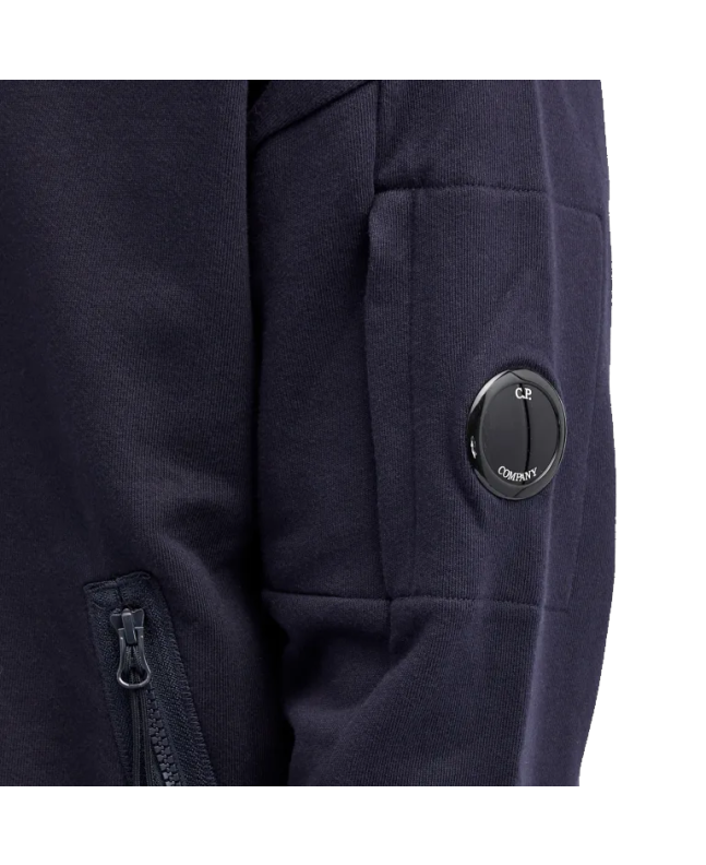 spezial madrid C.P. Company Diagonal Raised Fleece Zipped Hooded Sweatshirt Total Eclipse Gran oferta