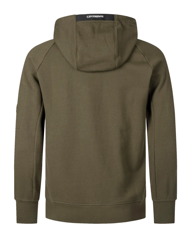 spezial madrid C.P. Company Diagonal Raised Fleece Zipped Hooded Sweatshirt Ivy Green Rebajas baratas