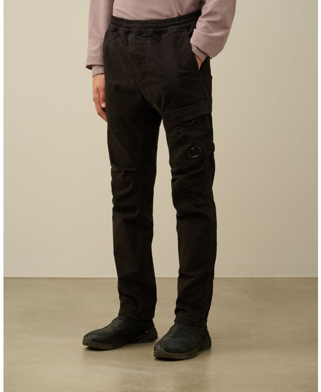 spezial madrid C.P. Company Stretch Sateen Ergonomic Lens Single Cargo Pants Black Ventas relámpago