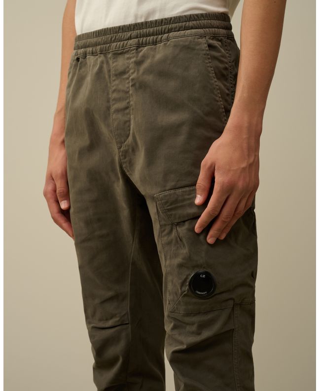 spezial madrid C.P. Company Stretch Sateen Ergonomic Lens Single Cargo Pants Grape Leaf Green Descuento