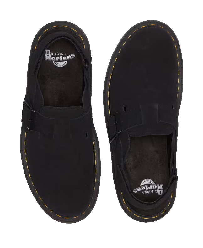 spezial madrid Dr. Martens Jorge II Suede Clogs Black Última moda