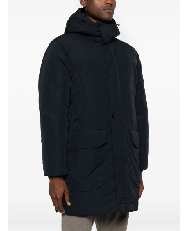 spezial madrid Stone Island 70726 Polyester Micro Twill Down Parka Navy Blue Oferta especial de fábrica