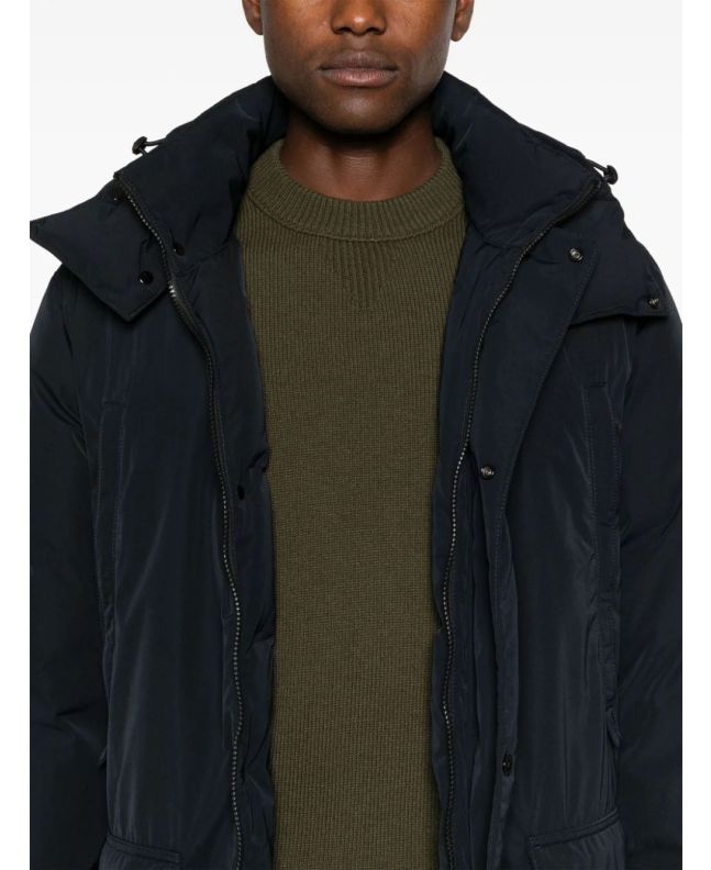 spezial madrid Stone Island 70726 Polyester Micro Twill Down Parka Navy Blue Oferta especial de fábrica