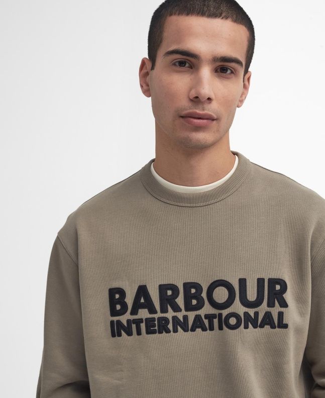 spezial madrid Barbour International Otis Logo Sweatshirt Brindle Liquidación