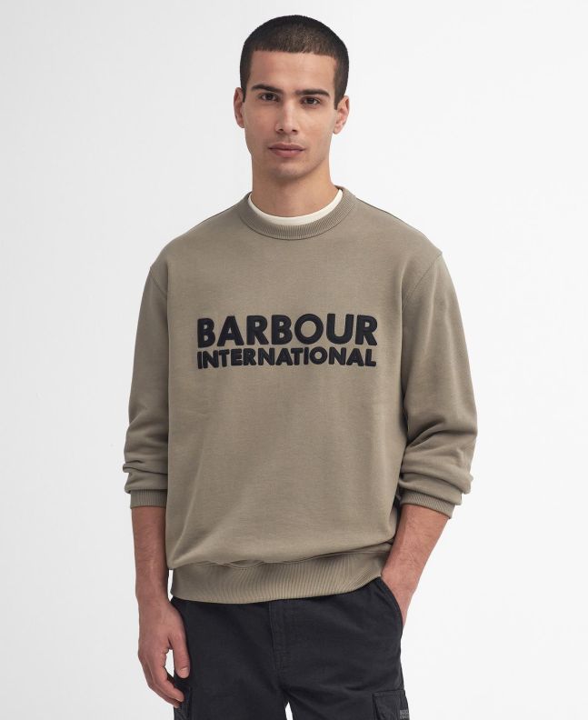 spezial madrid Barbour International Otis Logo Sweatshirt Brindle Liquidación