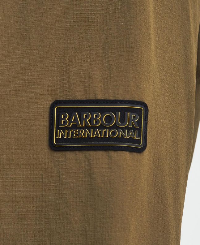 spezial madrid Barbour International Flex Overshirt Military Olive Envío internacional gratuito