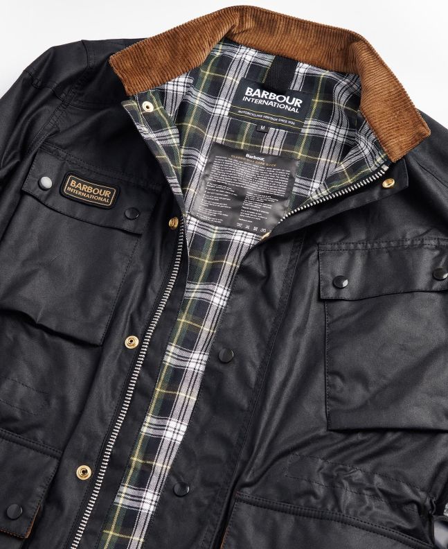 spezial madrid Barbour International Westross Waxed Jacket Classis Black Tienda de fábrica