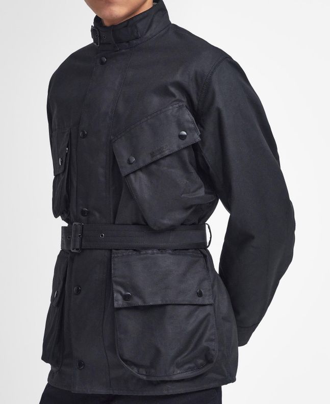 spezial madrid Barbour International Reflective A7 Waxed Jacket Classic Black Limitado a 3 días