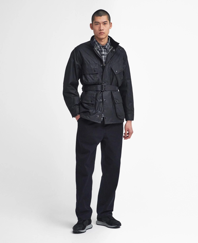 spezial madrid Barbour International Reflective A7 Waxed Jacket Classic Black Limitado a 3 días