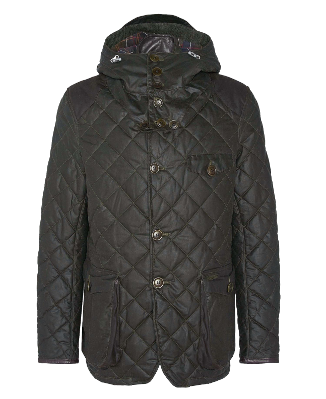 spezial madrid Barbour x TO KI TO Driving Quilted Waxed Jacket Archive Olive Ahorra y exporta