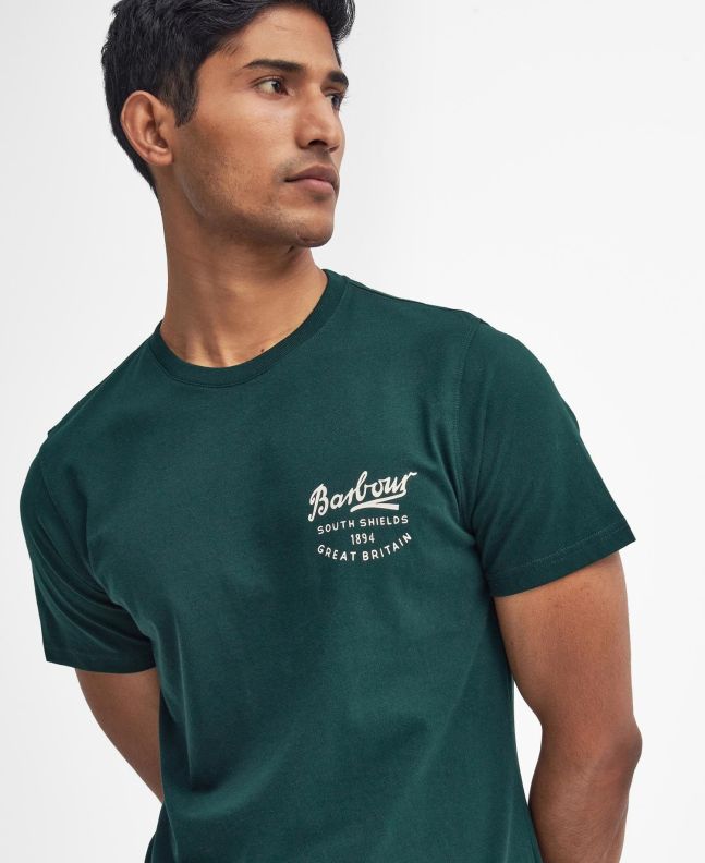 spezial madrid Barbour Script Graphic Tee Seaweed En oferta