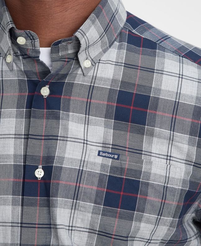 spezial madrid Barbour Wetherham Tailored Shirt Blue Granite Venta caliente