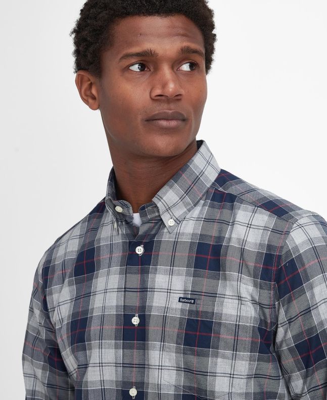 spezial madrid Barbour Wetherham Tailored Shirt Blue Granite Venta caliente