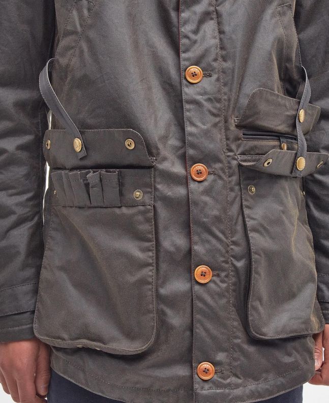 spezial madrid Barbour Game Parka Wax Olive Rebajas de fábrica