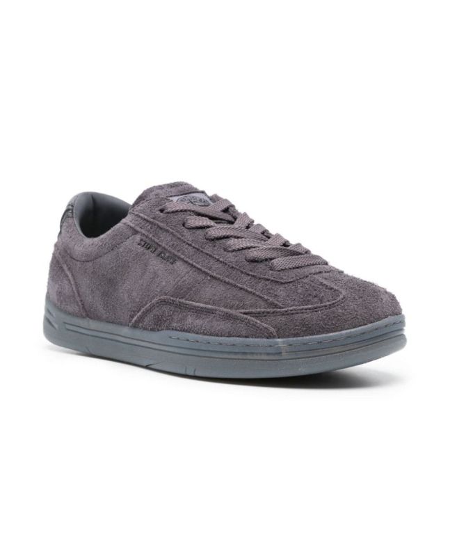 spezial madrid Stone Island S0101 Low Cut Suede Sneaker Blue Grey Grandes descuentos