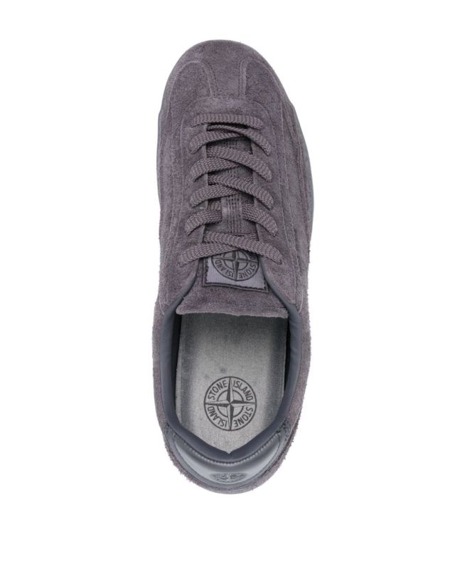 spezial madrid Stone Island S0101 Low Cut Suede Sneaker Blue Grey Grandes descuentos