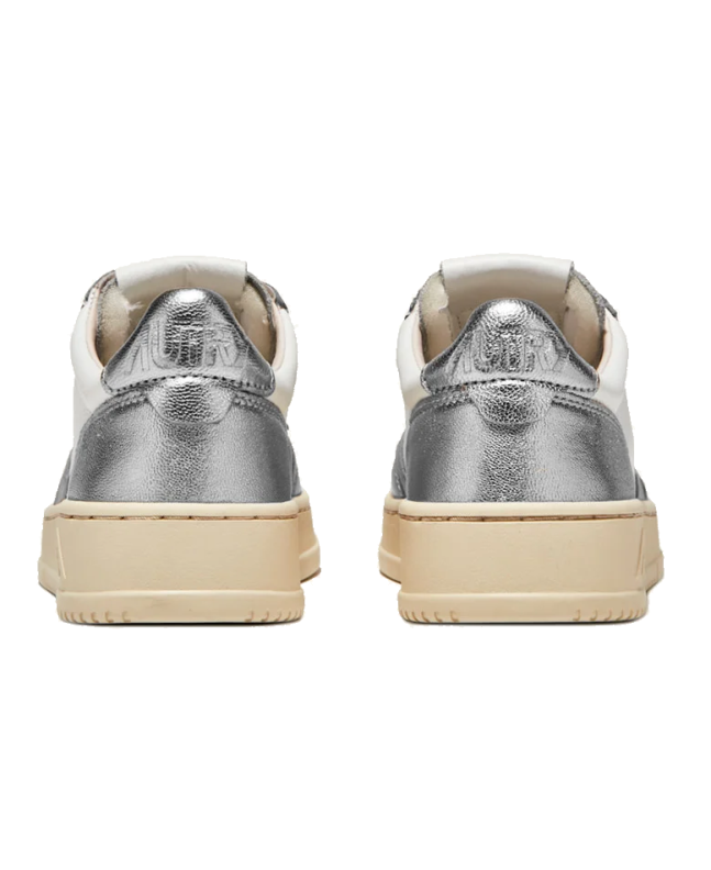 spezial madrid Autry Medalist Low Leather Bicolor Sneaker White & Silver Precios de Black Friday