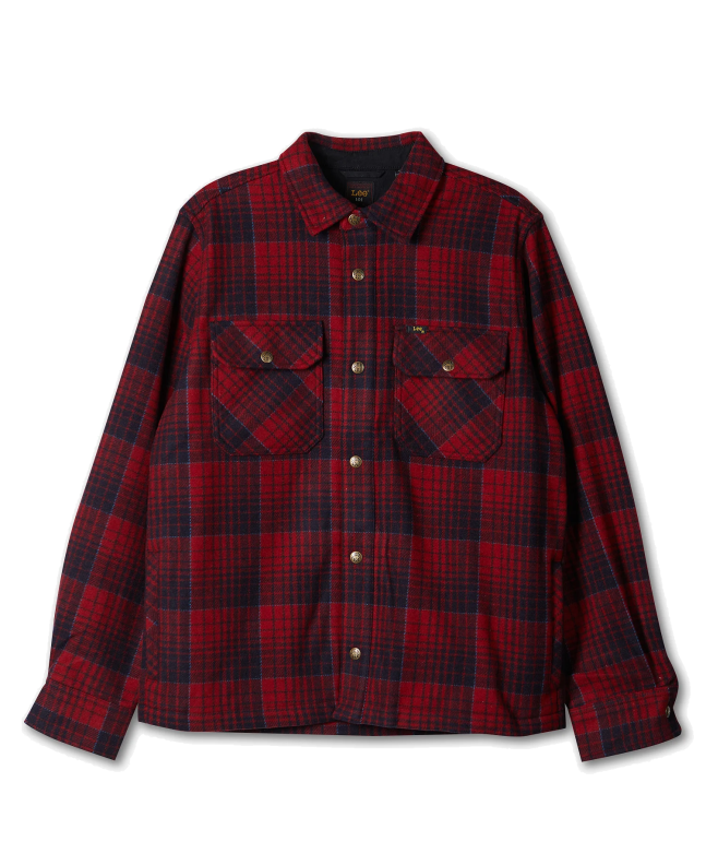 spezial madrid Lee 101 Wool Overshirt Salsa Red En línea