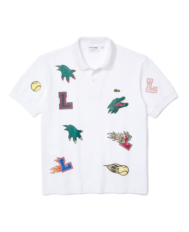 spezial madrid Lacoste Holiday Unisex Polo Shirt Customizable White Descuento
