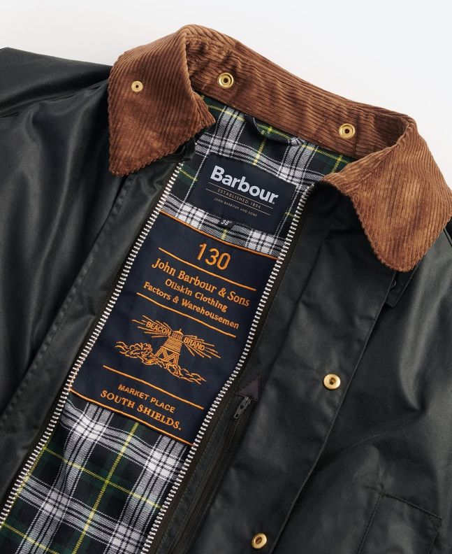 spezial madrid Barbour 130th Anniversary Gamefair Waxed Jacket Sage Liquidación
