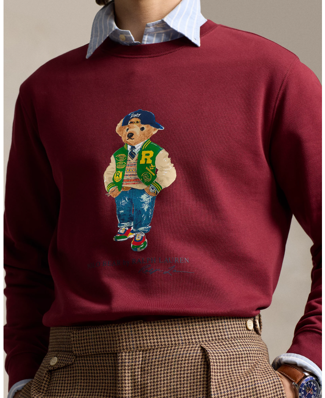 spezial madrid Polo Ralph Lauren Varsity Bear Sweatshirt Red Carpet Oferta especial