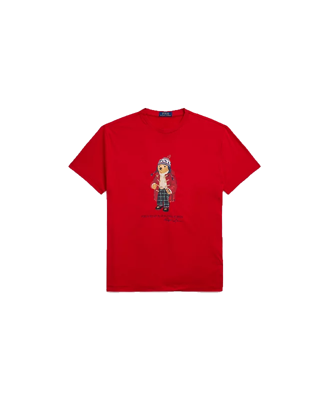 spezial madrid Polo Ralph Lauren Classic Fit Polo Bear Jersey Tee Red COMPRAR AHORA