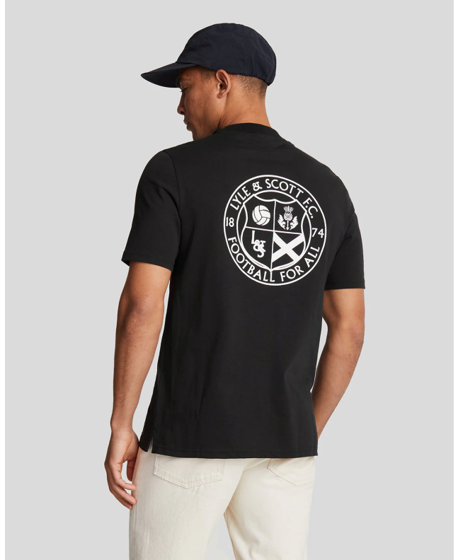 spezial madrid Lyle & Scott Football For All Graphic Tee Jet Black Liquidación