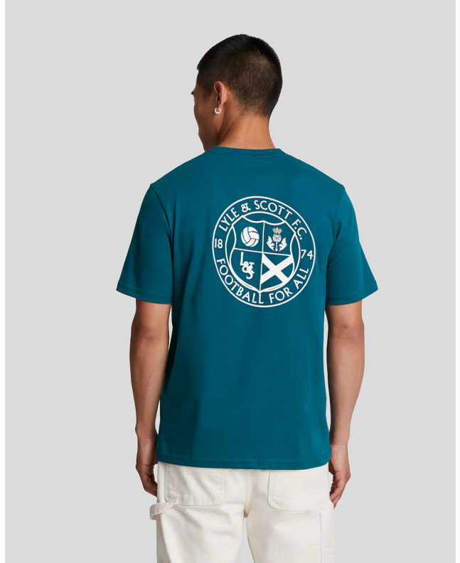 spezial madrid Lyle & Scott Football For All Graphic Tee Apres Navy Envío internacional gratuito