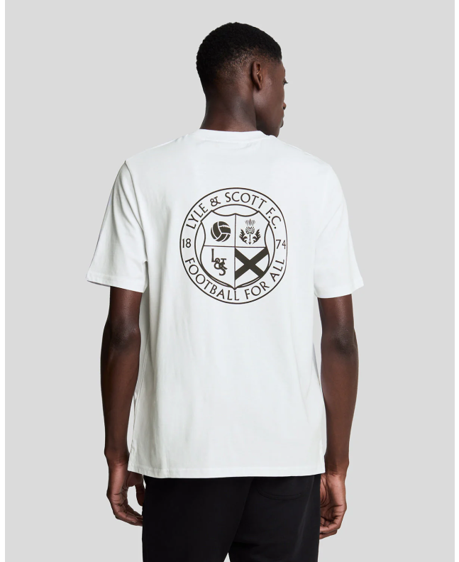 spezial madrid Lyle & Scott Football For All Graphic Tee White Tienda de fábrica