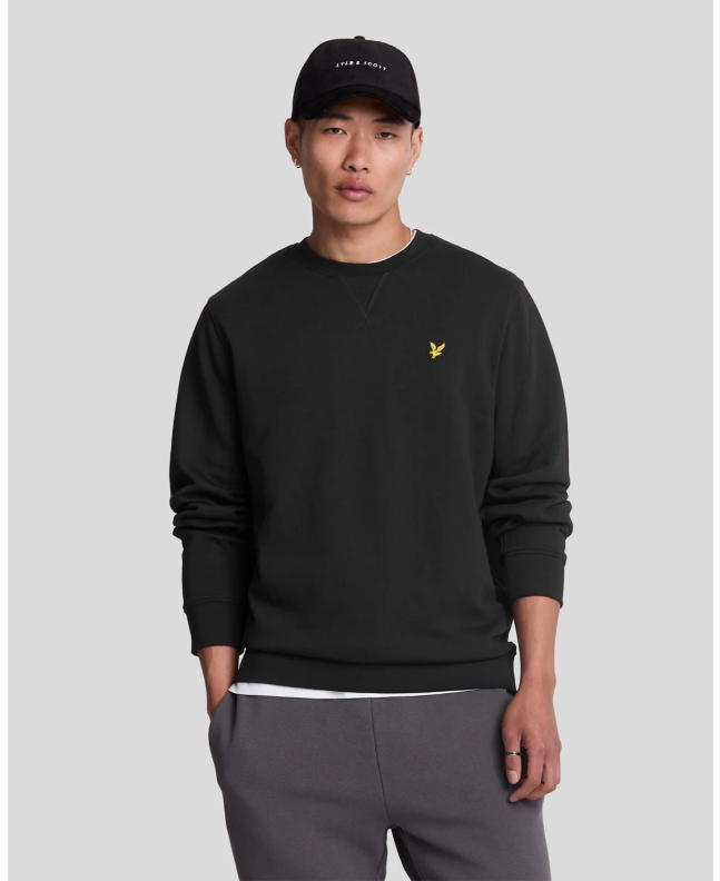 spezial madrid Lyle & Scott Football For All Graphic Crew Neck Sweatshirt Jet Black Limitado a 3 días