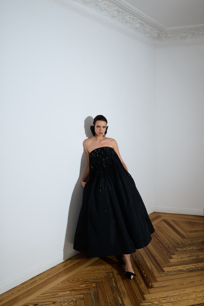 the 2nd skin co. Vestido palabra de honor con cristales Tienda