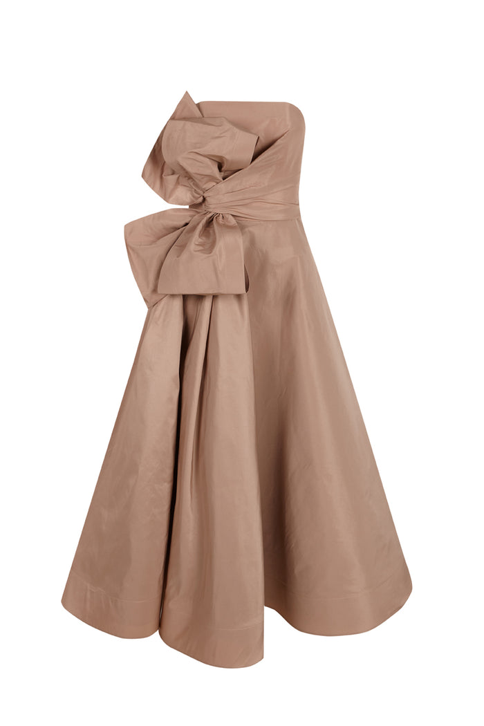 the 2nd skin co. Vestido midi palabra de honor con lazo Último día