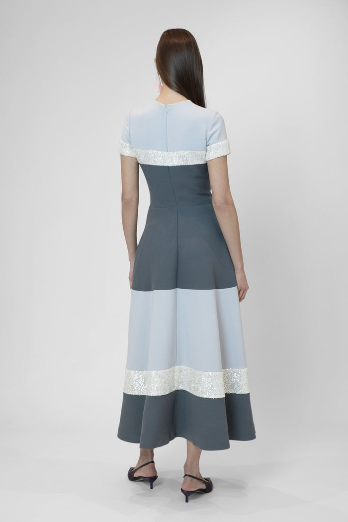 the 2nd skin co. Vestido midi de manga corta con lentejuelas En línea