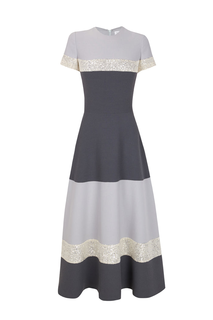 the 2nd skin co. Vestido midi de manga corta con lentejuelas En línea