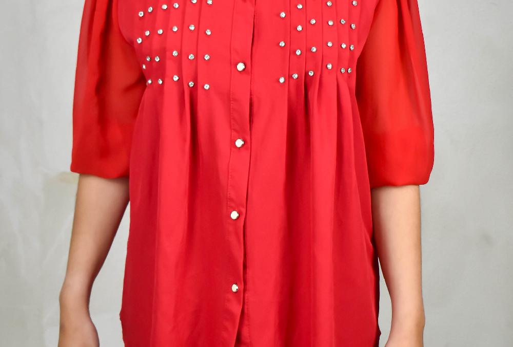The New Black MC ROJA CON CRISTALES SUPERIORES