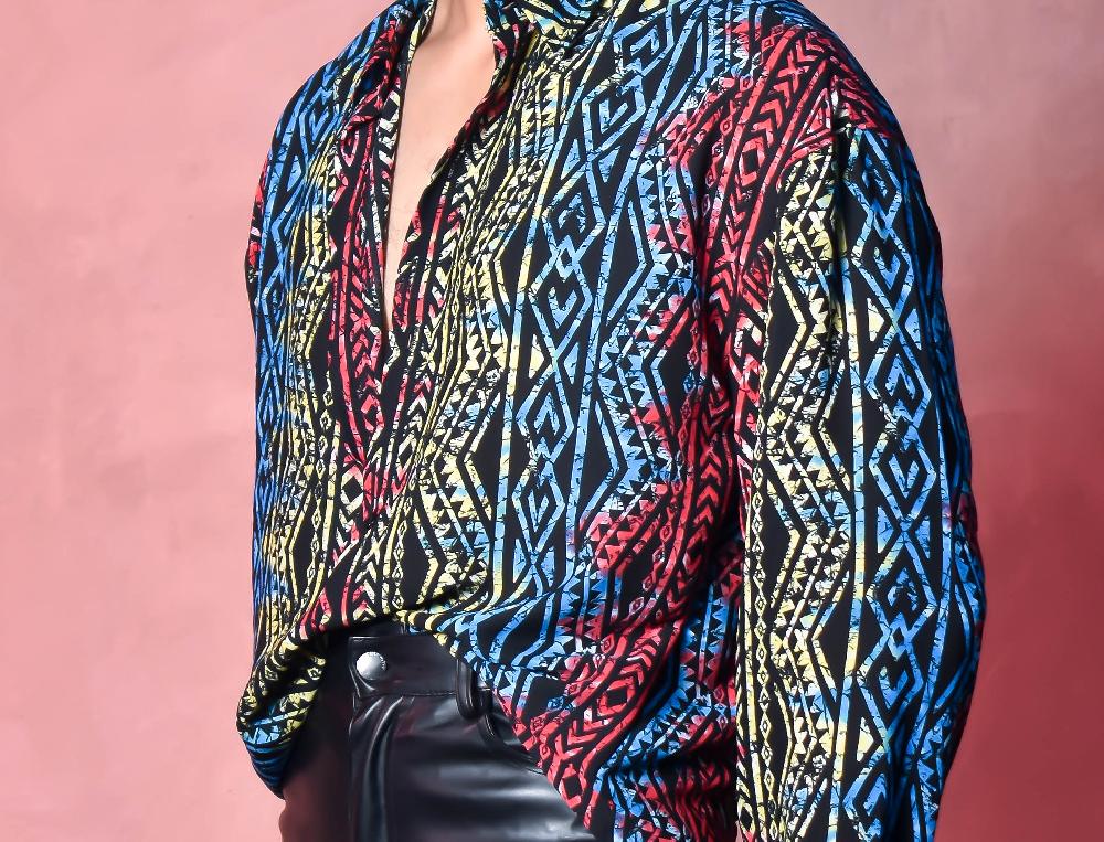 The New Black ca ml tribal print red bue yellow Envío internacional gratuito