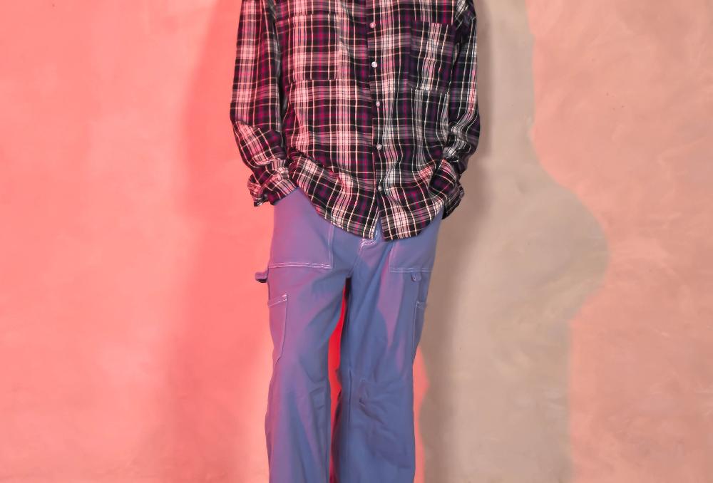 The New Black ca ml cuadros oversized trend blue green white Descuentos del mes