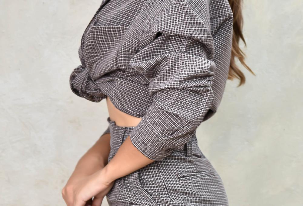 The New Black OVERSIZED CUADROS BURGUNDY Descuento por venta flash