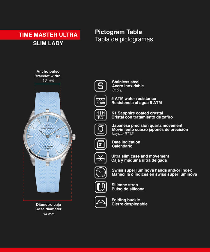 time force Time Master Ultra Slim Lady Envío internacional gratuito