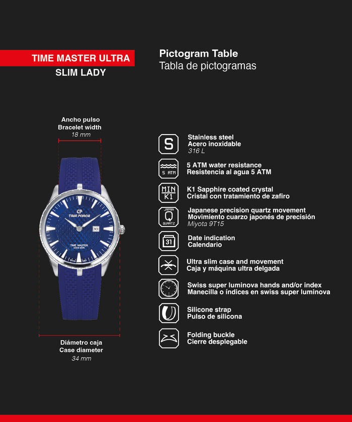 time force Time Master Ultra Slim Lady Precios de Black Friday