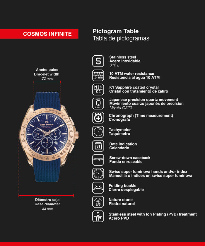 time force Cosmos Infinite Ahorra y exporta