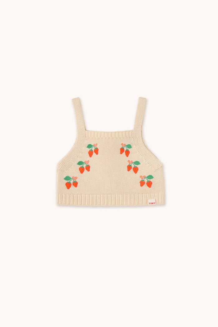tiny cottons TOP CORTO STRAWBERRIES