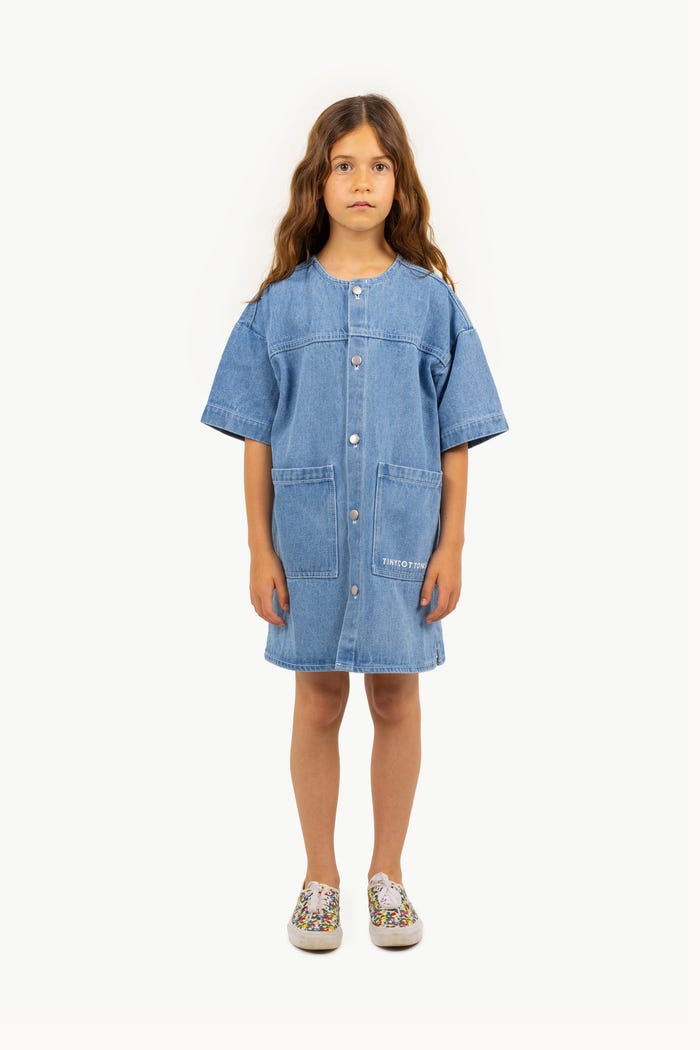 tiny cottons VESTIDO GRAPHIC DENIM En oferta
