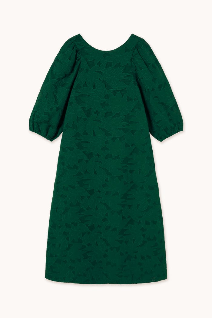 tiny cottons VESTIDO MIDI CON MANGA ABULLONADA DE GUIPUR Solo hoy