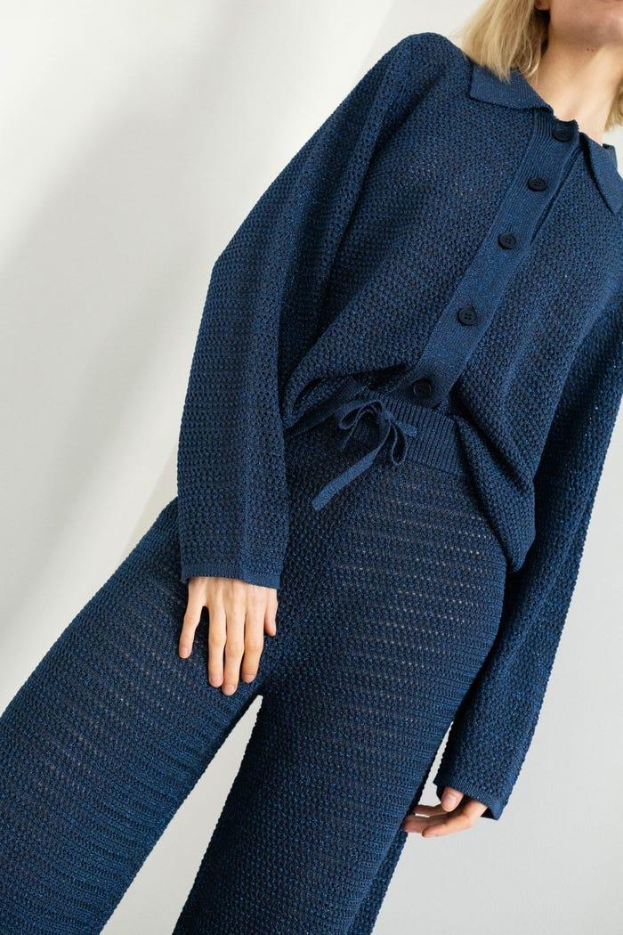 tiny cottons PANTALÓN LUREX DE PUNTO CALADO Última moda