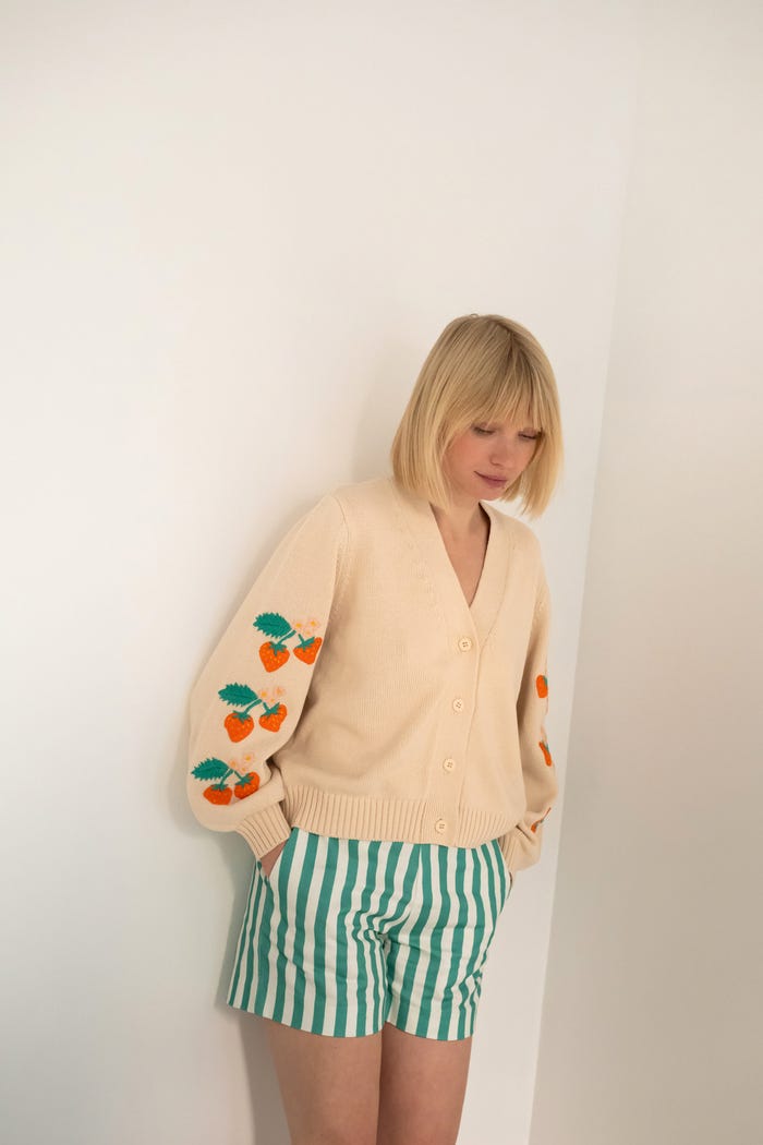 tiny cottons CÁRDIGAN STRAWBERRIES En oferta