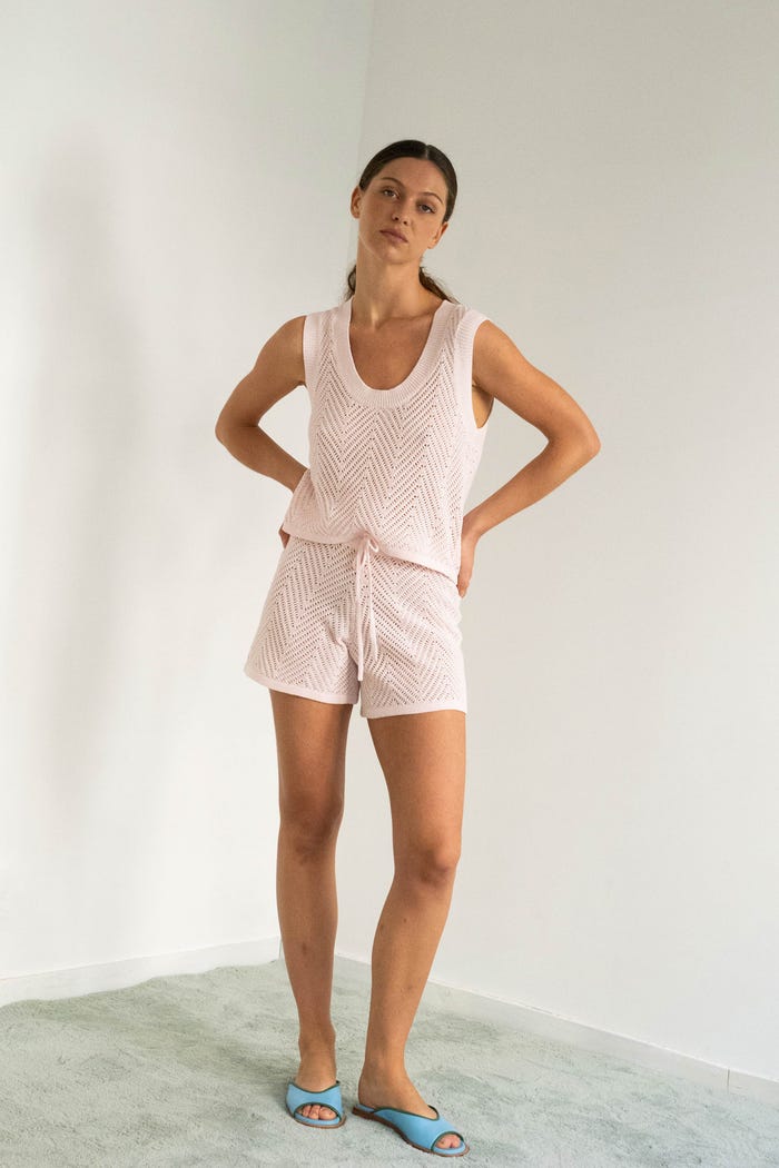 tiny cottons CHALECO DE PUNTO CALADO Superdescuento