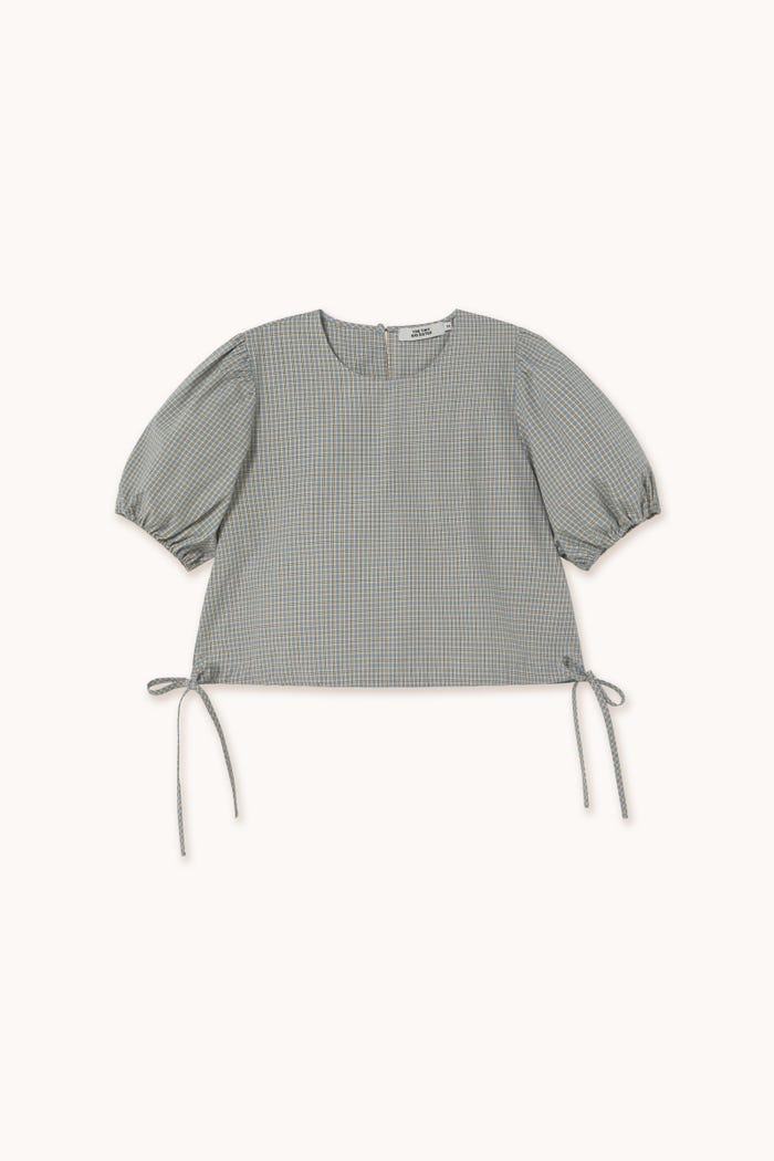 tiny cottons BLUSA CON MANGA ABULLONADA A CUADROS Envío internacional gratuito
