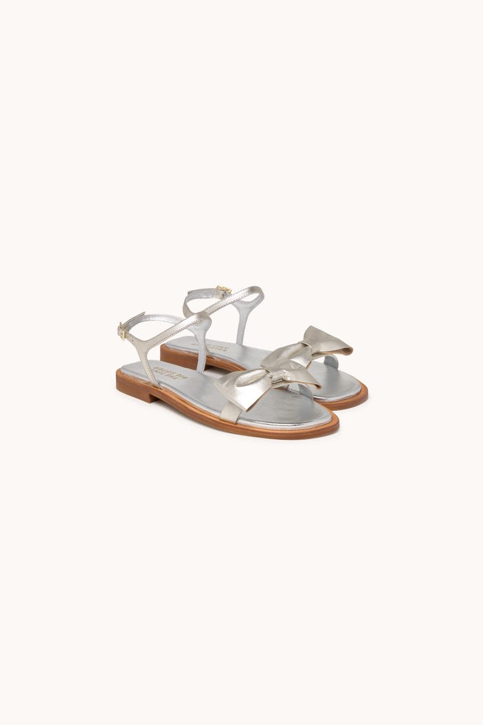 tiny cottons SANDALIAS METALIZADAS CON LAZO Tienda de fábrica