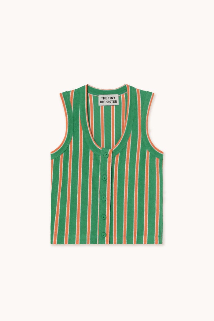 tiny cottons TOP DE RIZO CON BOTONES A RAYAS Ahorra y exporta